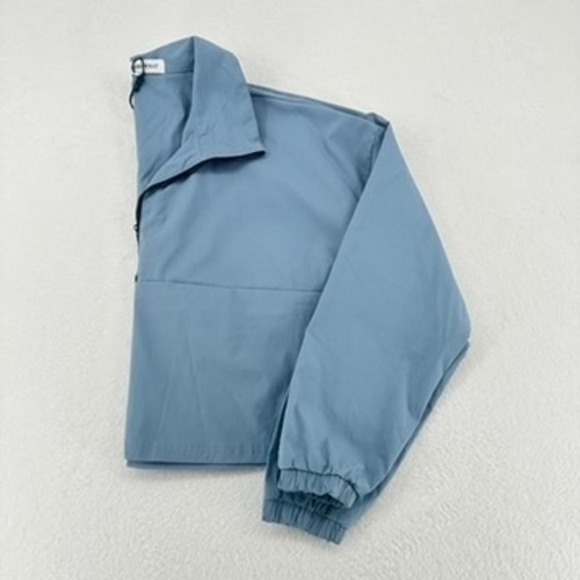 WeWoreWhat Cropped Quarter‎ Zip Jacket Dusty Blue XS NWT - Picture 7 of 11